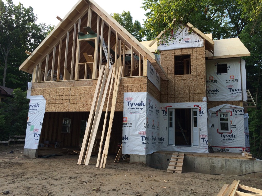 New home framing in Keswick