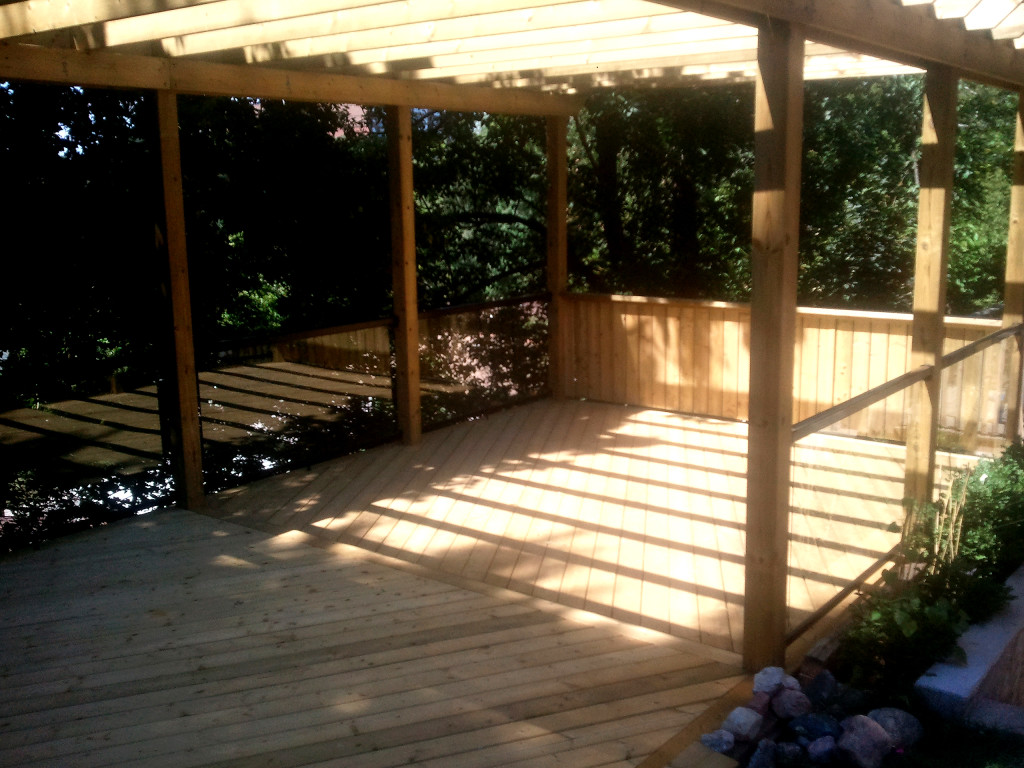 new deck with pergola